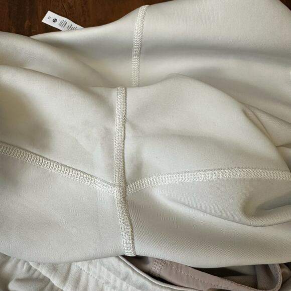 LULULEMON Softstreme Pants Ivory Cropped Relaxed Straight High Rise - Picture 8 of 14